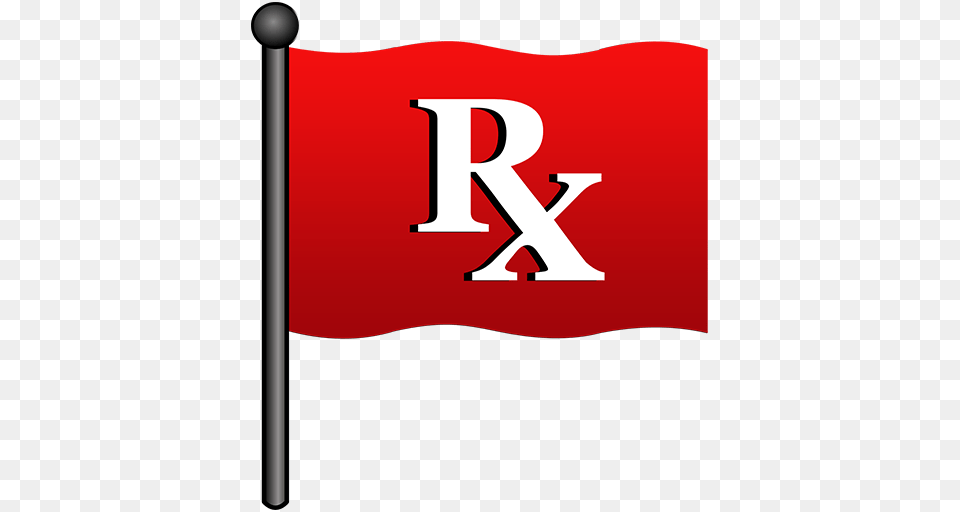 Rx Red Flag Clipart Image, Text, Dynamite, Weapon, Symbol Free Png Download