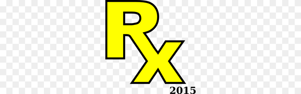 Rx Symbol In Yellow Clip Art, Sign, Text Png Image