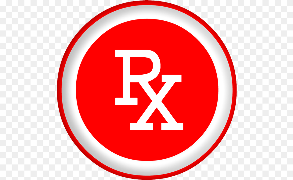Rx Symbol White Red Button Blue Mortar And Pestle, First Aid, Sign, Road Sign Free Png Download