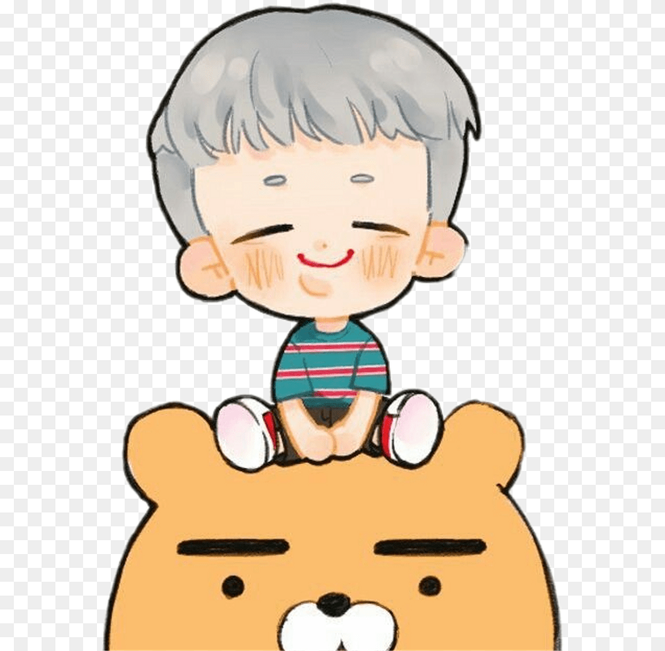 Ryan Cliparts Rapmon Bts Fanart Chibi, Baby, Person, Face, Head Free Transparent Png