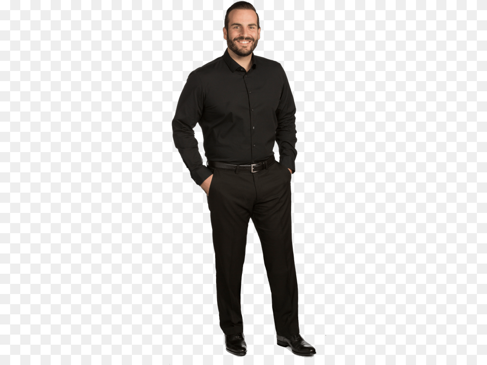 Ryan E Abernethy Mens Black Suit Costume, Standing, Sleeve, Shirt, Person Png