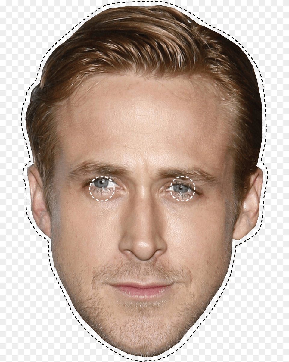 Ryan Gosling Celebrity Mask Ryan Gosling Background, Adult, Photography, Person, Man Free Transparent Png