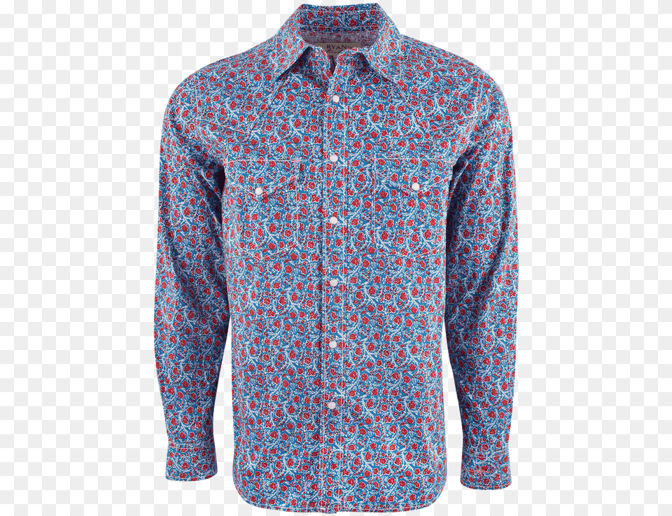 Ryan Michael Floral Print Western Shirt, Clothing, Pattern, Blouse, Long Sleeve Free Png Download