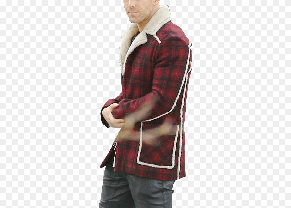 Ryan Reynolds Wade Wilson Deadool Jacket Ryan Reynolds Red Jacket, Clothing, Coat, Shirt, Adult Png Image