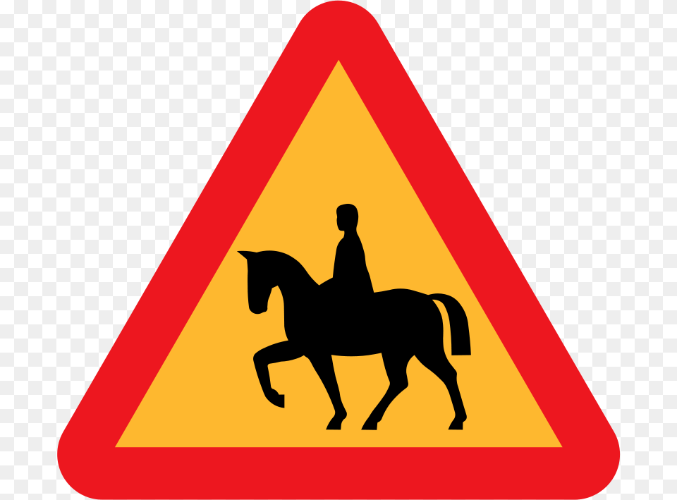 Ryanlerch Horserider Roadsign, Symbol, Sign, Road Sign, Person Free Transparent Png