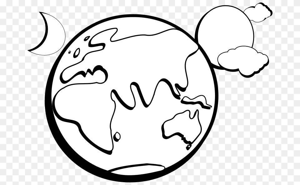 Rygle Aussie Earth Colour Outline, Astronomy, Outer Space, Planet, Globe Free Png Download