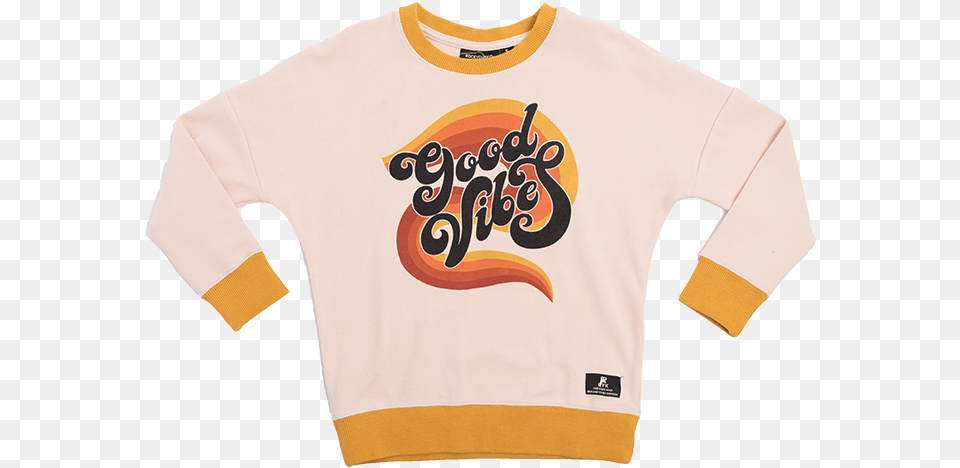 Ryk Good Vibes Sweatshirt Sweater, Clothing, Shirt, T-shirt, Knitwear Free Png