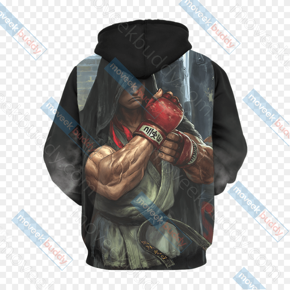 Ryu 3d Hoodie Adesivo Lutador, Adult, Man, Male, Person Free Transparent Png