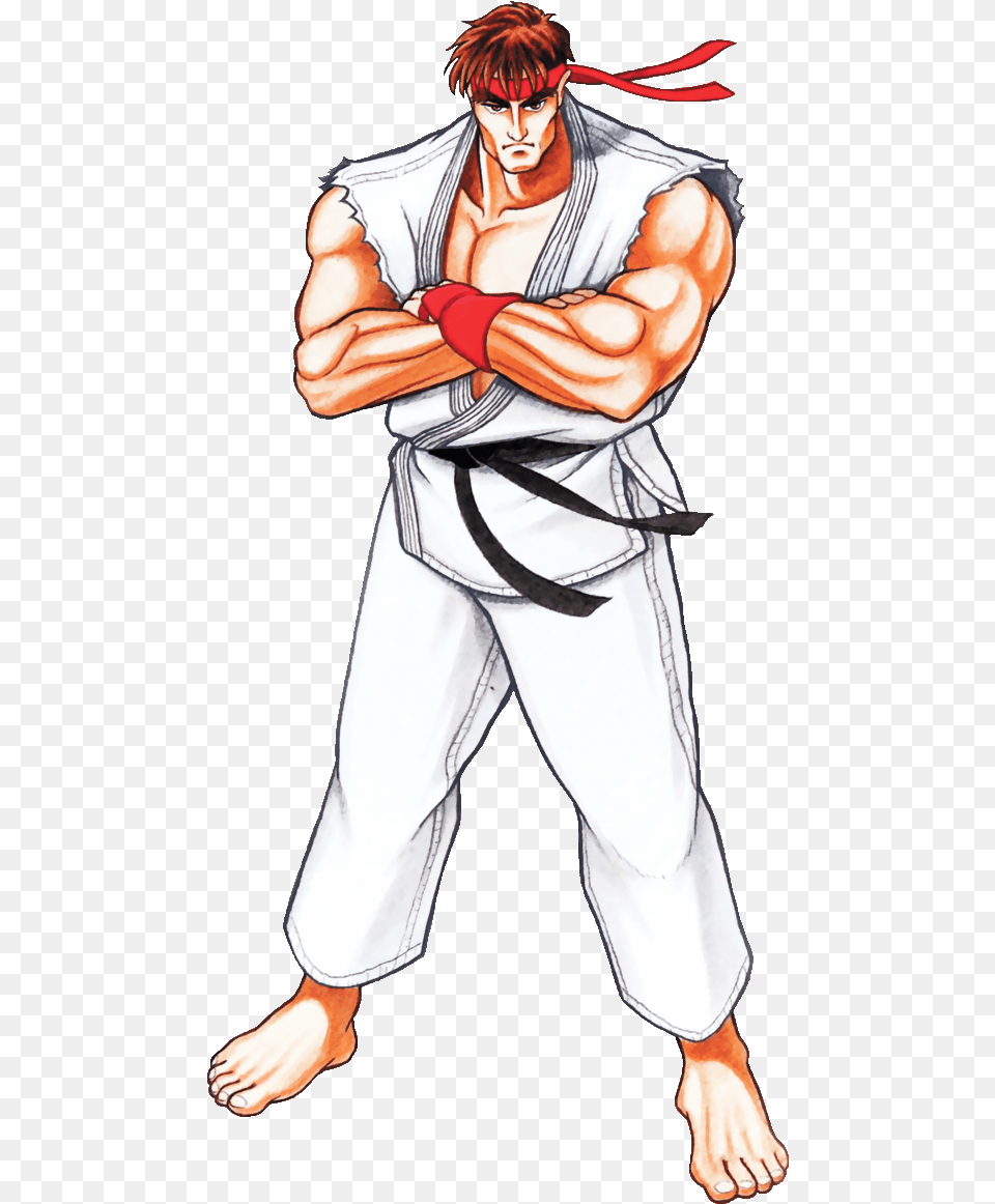 Ryu As He Appears In Street Fighter Ii Street Fighter Ii Ryu, Adult, Person, Man, Male Png