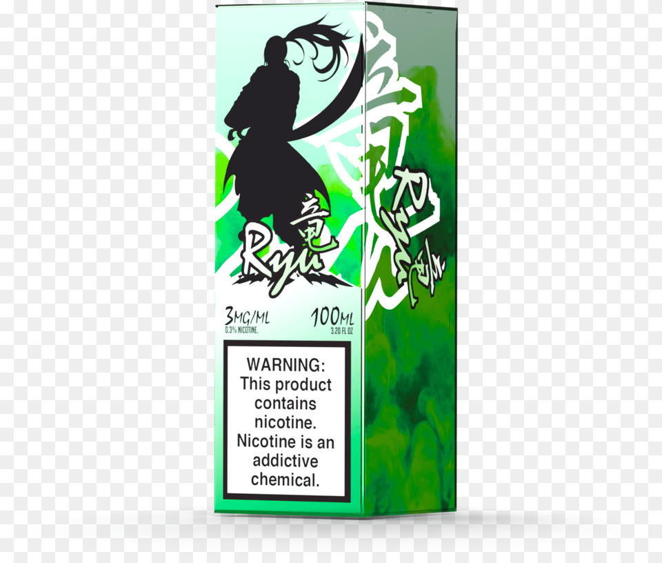 Ryu By Sugoi Vapor 100ml Electronic Cigarette, Advertisement, Poster, Book, Publication Png Image