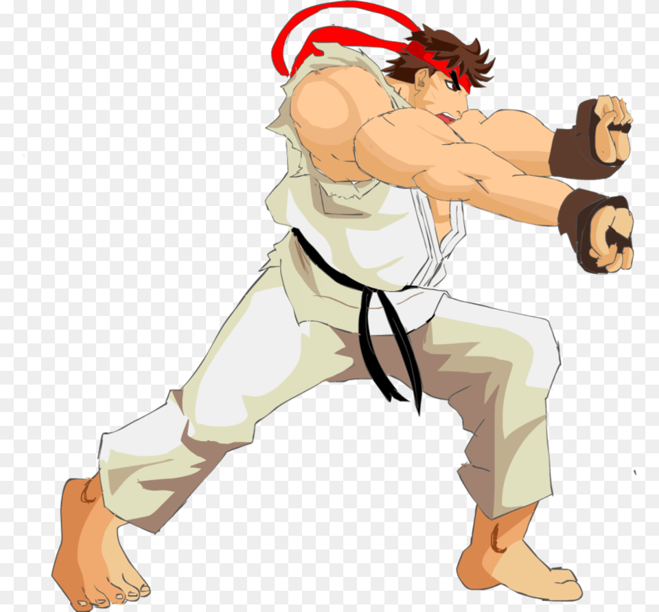 Ryu Hadouken Street Fighter Hadouken Pose, Baby, Person, Martial Arts, Sport Png