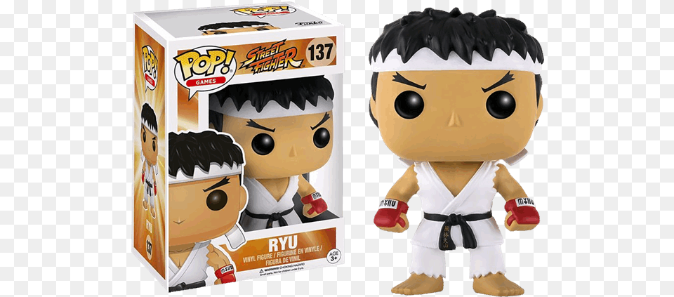 Ryu Headband Street Fighter Funko Pop, Baby, Person, Plush, Toy Png Image