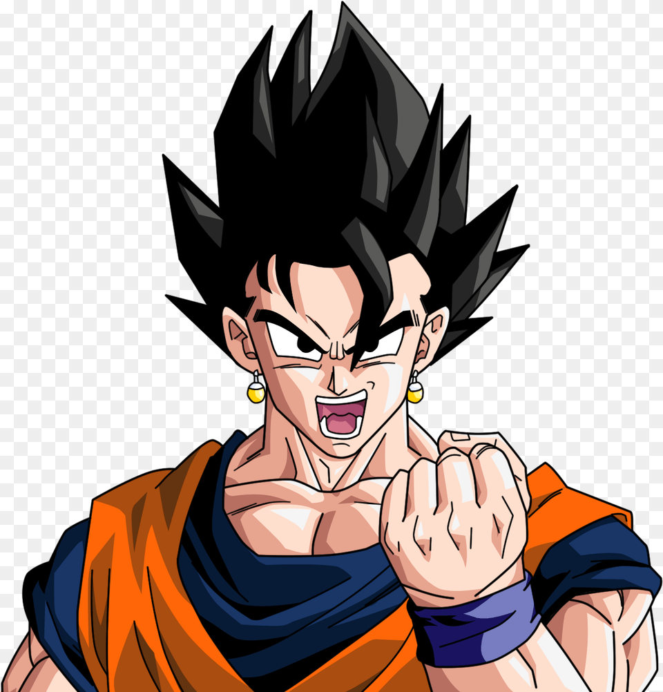 Ryu Potara Earrings Fusion Goku Y Gohan, Adult, Person, Man, Male Png Image