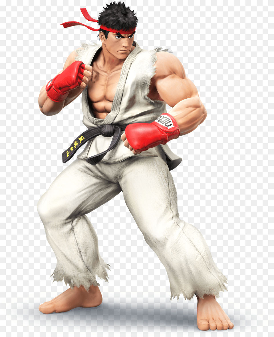 Ryu Smash 4 Clip Art Black And White, Adult, Clothing, Person, Glove Png Image