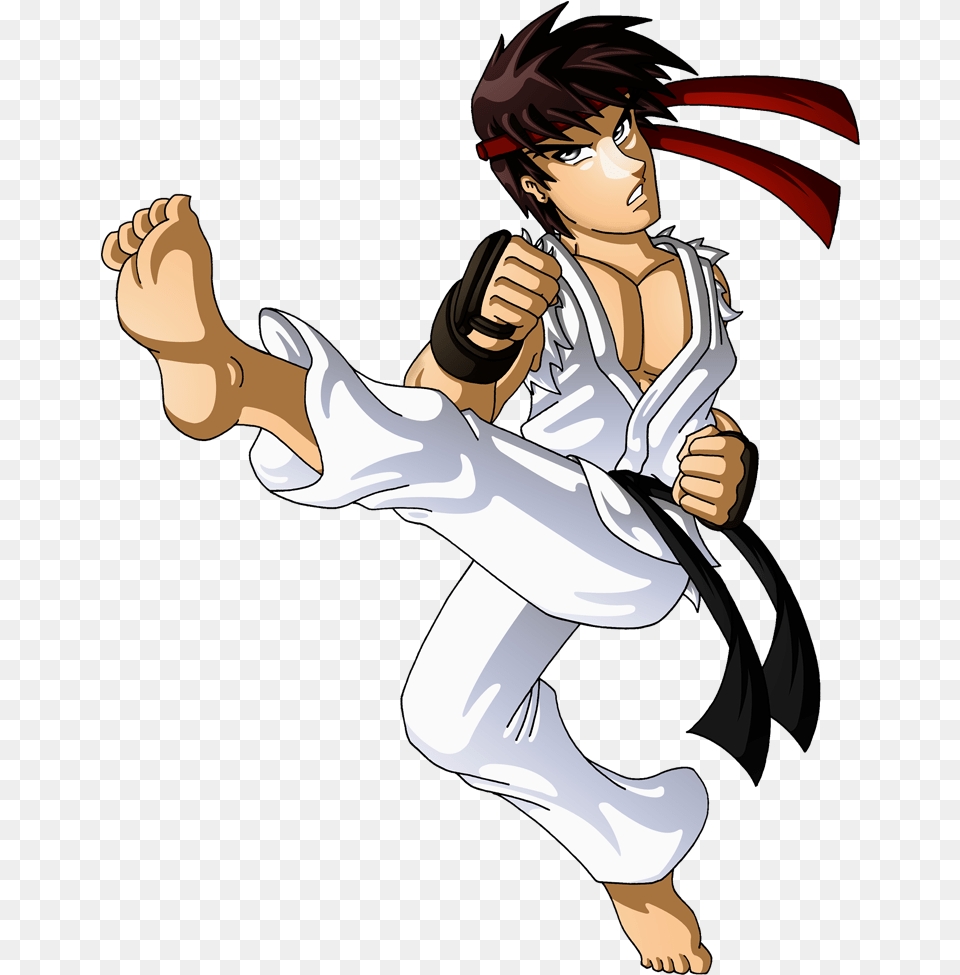 Ryu Street Fighter Barefeet, Sport, Person, Martial Arts, Adult Free Transparent Png