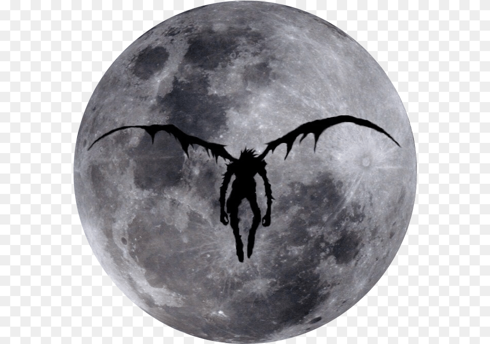 Ryuk Death God Deathgod Dead Deathnote Anime Moon Monst Transparent Transparent Background Moon, Astronomy, Nature, Night, Outdoors Png Image