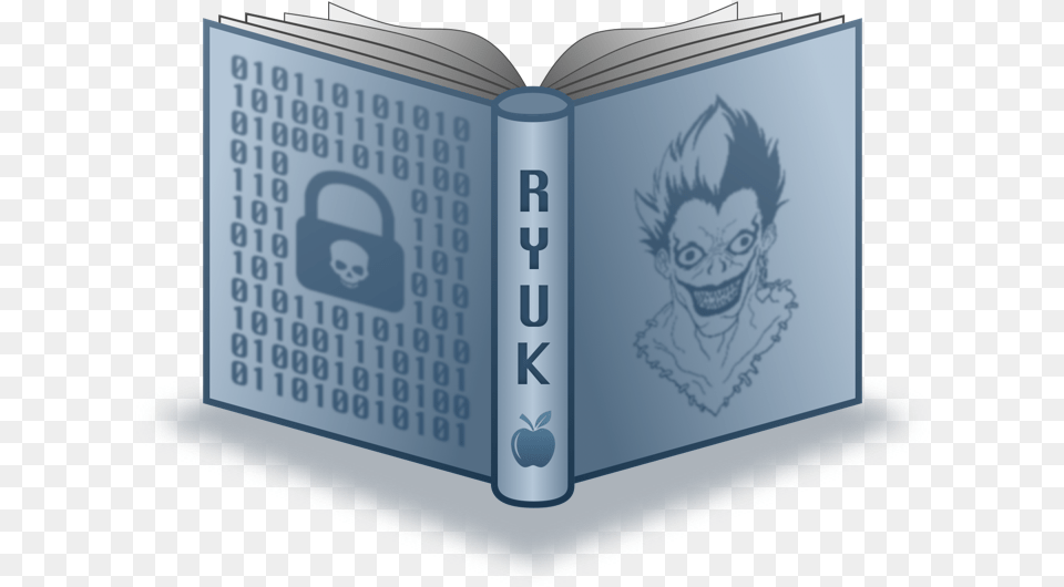 Ryuk Ransomware Malware Of The Month Illustration, Book, Publication, Person, Reading Free Png