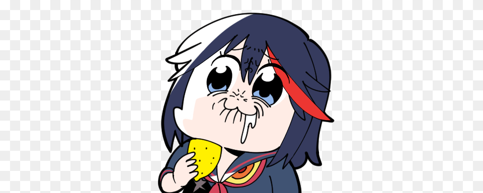 Ryuko Eating A Lemon Pop Team Epic Style Killlakill, Book, Comics, Publication, Baby Free Png Download