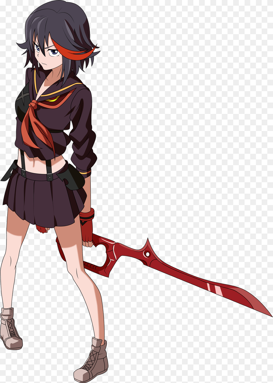 Ryuko Matoi Hd Uokplrs Kill La Kill Ryuko, Weapon, Book, Sword, Comics Free Png Download