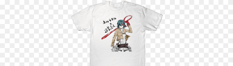 Ryuko X Mikasa By Kiseki Supervillain, Clothing, T-shirt, Person, Book Free Png Download