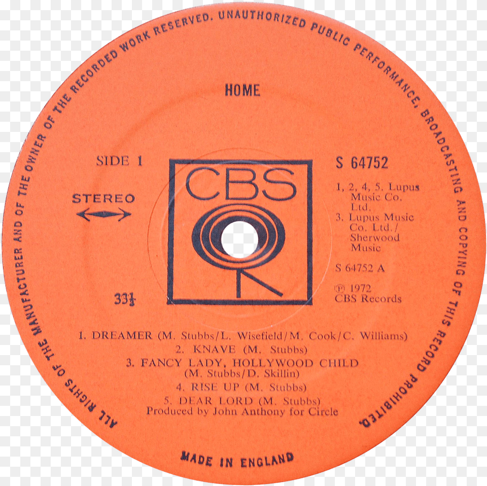 S Home Label Lp Label, Disk, Text Free Transparent Png