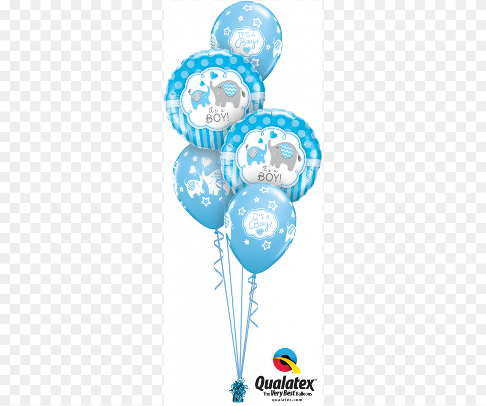 S A Baby Boy Classic Bouquet New Baby Balloons Qualatex 18 Inch Round Foil Balloon Its A Boy Eleph Png