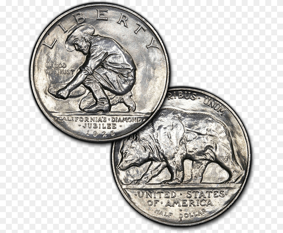 S California Silver Commemorative Half Dollar California Commemorative Half Dollar, Adult, Male, Man, Person Free Transparent Png