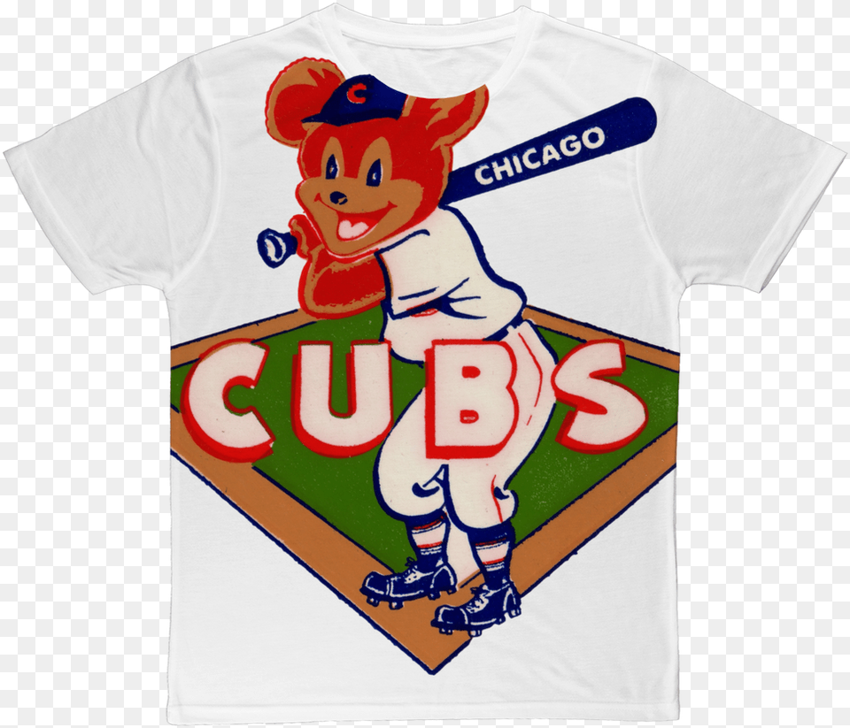 S Chicago Cubs Classic Sublimation Adult T Shirt Cartoon, Clothing, People, Person, T-shirt Free Png Download