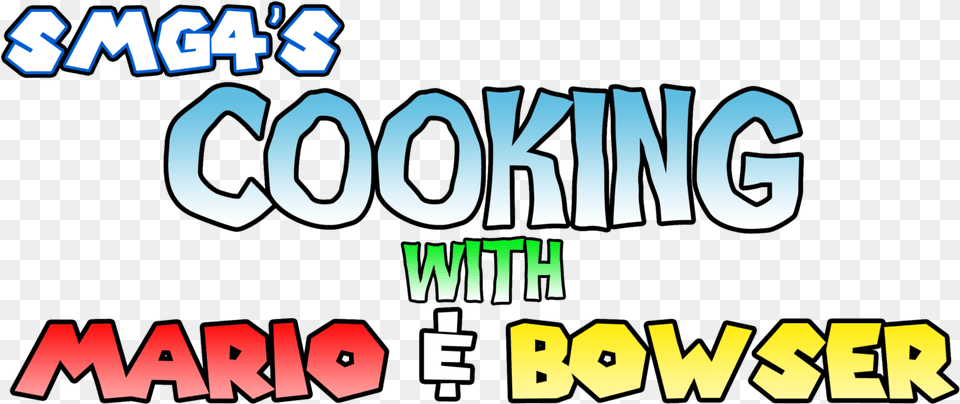 S Cooking With Mario Bowser Logo Smg4, Text, Person Png