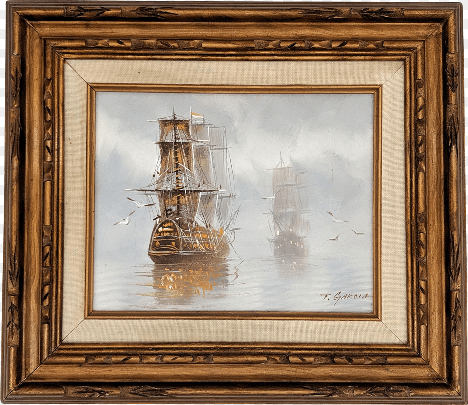 S Framed Nautical Ship Oil Painting By T Clipper Free Png