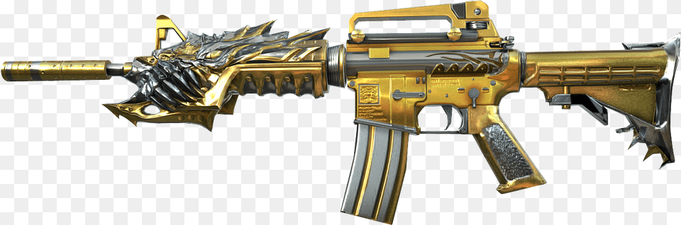 S Golden Coil M4 Carbine, Firearm, Gun, Rifle, Weapon Free Transparent Png