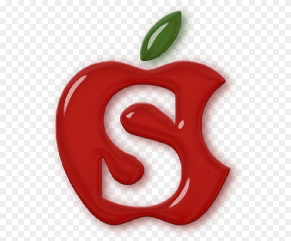 S Letter In Apple, Bell Pepper, Food, Pepper, Plant Free Transparent Png