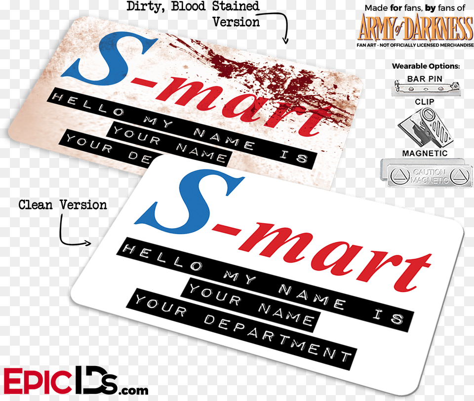 S Mart Army Of Darkness Evil Dead S Mart Tag, Text, Business Card, Paper, Credit Card Free Png