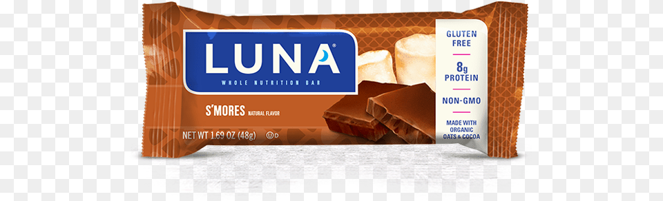 S Mores Flavor Packaging S Mores Luna Bar, Food, Sweets, Dairy, Chocolate Png Image