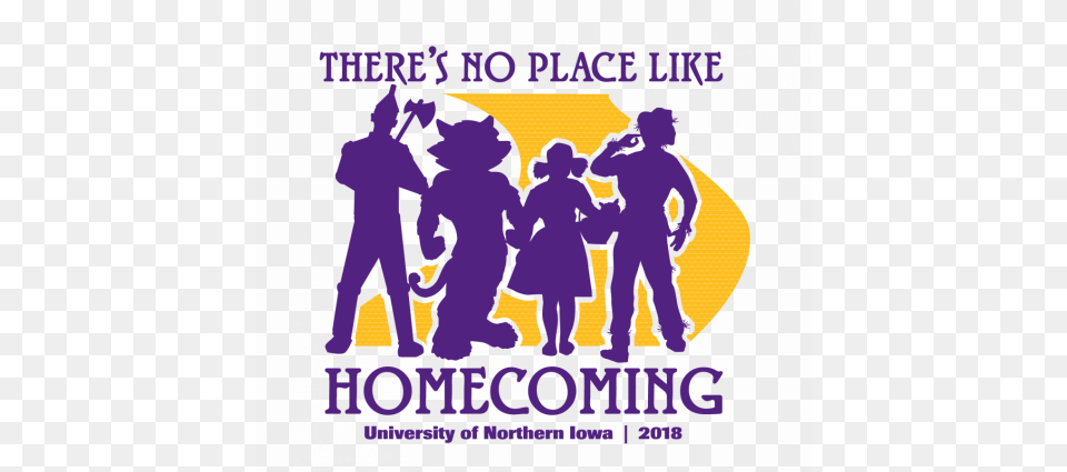 S No Place Like Homecoming University Of Northern Iowa Northern Iowa Homecoming 2017, Purple, Advertisement, Poster, Person Png