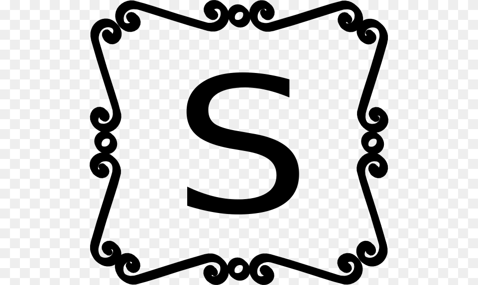 S Scroll Border Clip Art, Symbol, Number, Text, Device Free Png