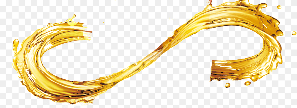S Shaped Golden Liquid Transparent Decoration Liquid, Gold, Brass Section, Horn, Musical Instrument Free Png Download