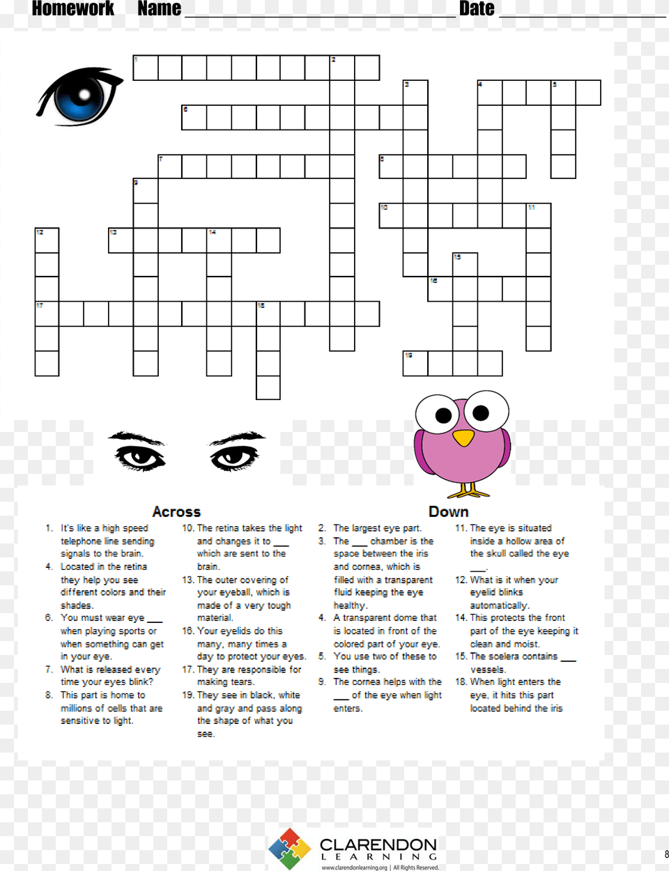 S The Human Eye Figures Of Speech Puzzle, Game, Animal, Bird, Crossword Puzzle Png Image