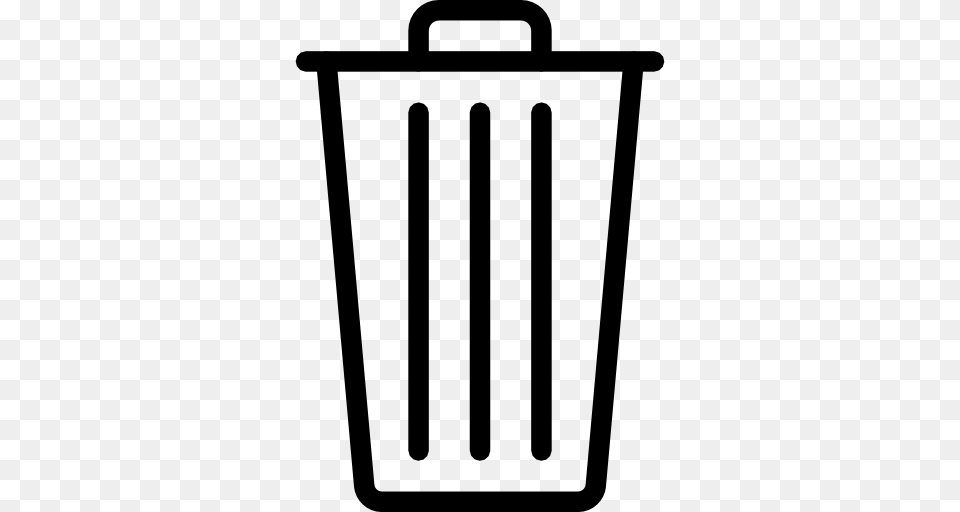 S Trash Can, Gray Free Png