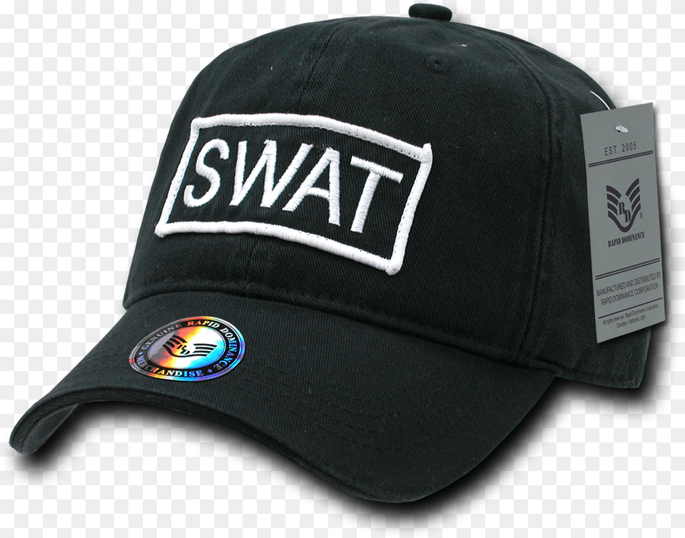 S W A T Patch Cap Black Swat Hat, Baseball Cap, Clothing Png