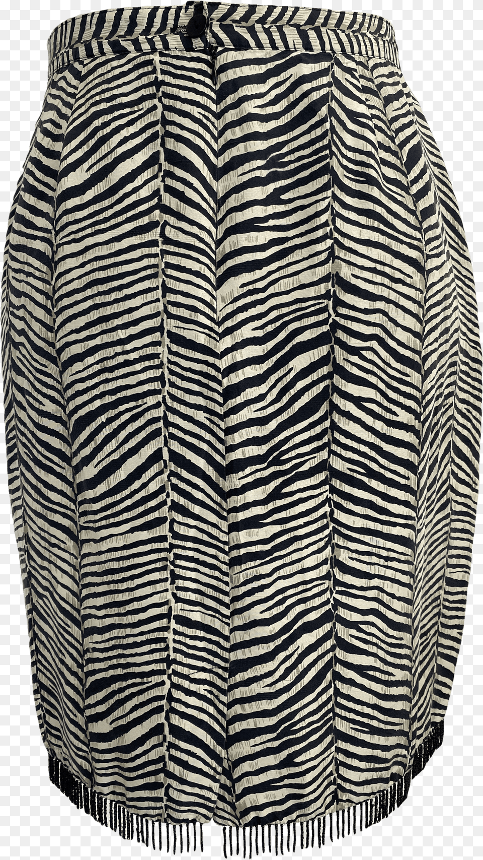 S Zebra Print Silk Beaded Fringe Hem Skirt Pencil Skirt, Stencil, People, Person, Furniture Free Transparent Png