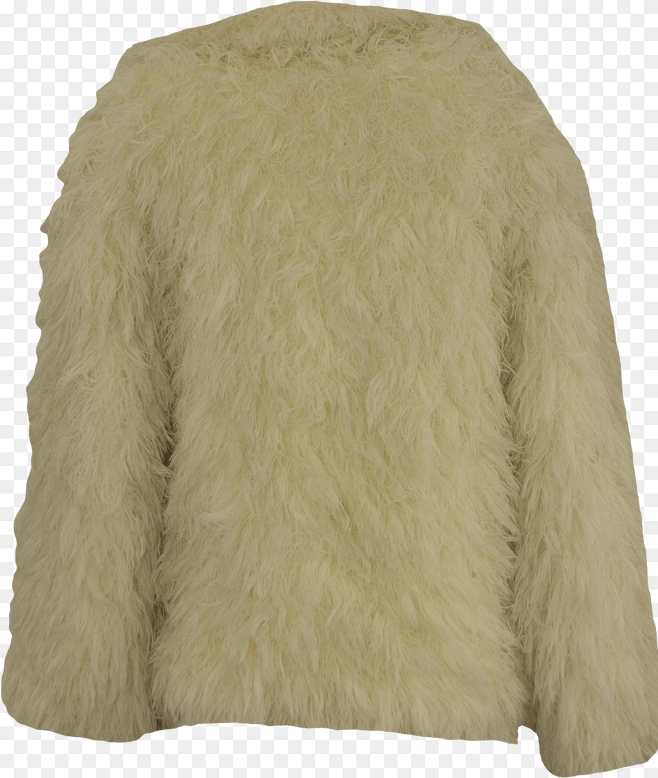 S80 S White Fringe Coat Wool Png Image