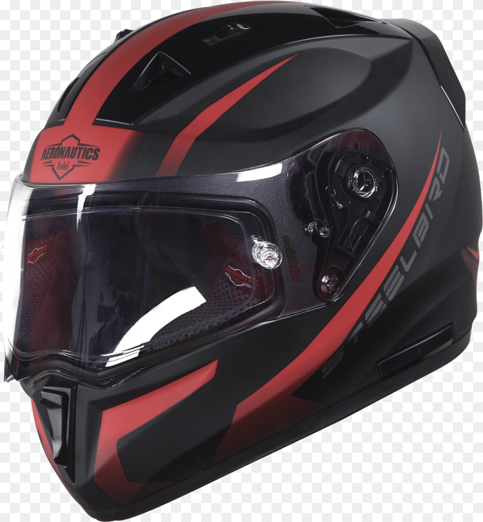 Sa 1 Whif Mat Blackred With Anti Fog Shield Clear Motorcycle Helmet, Gray Png Image
