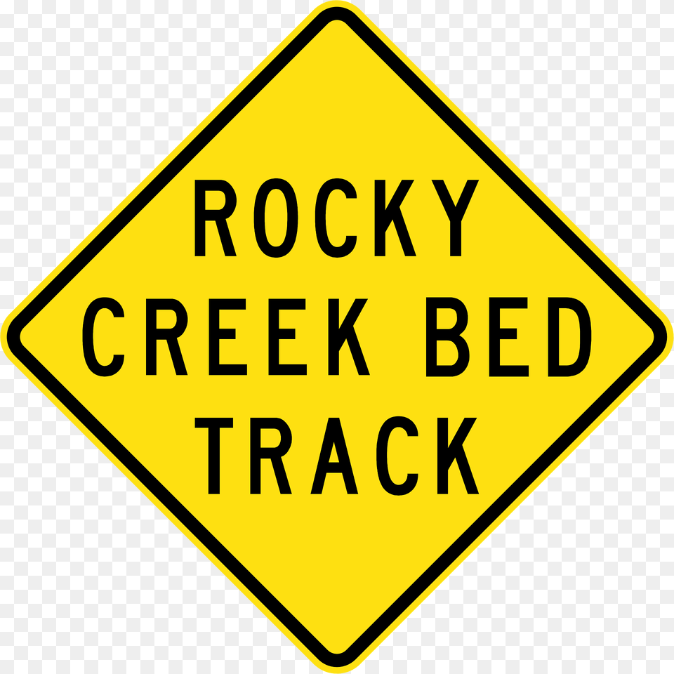 Sa111 Rocky Creek Bed Track Used In South Australia Clipart, Sign, Symbol, Road Sign Free Transparent Png