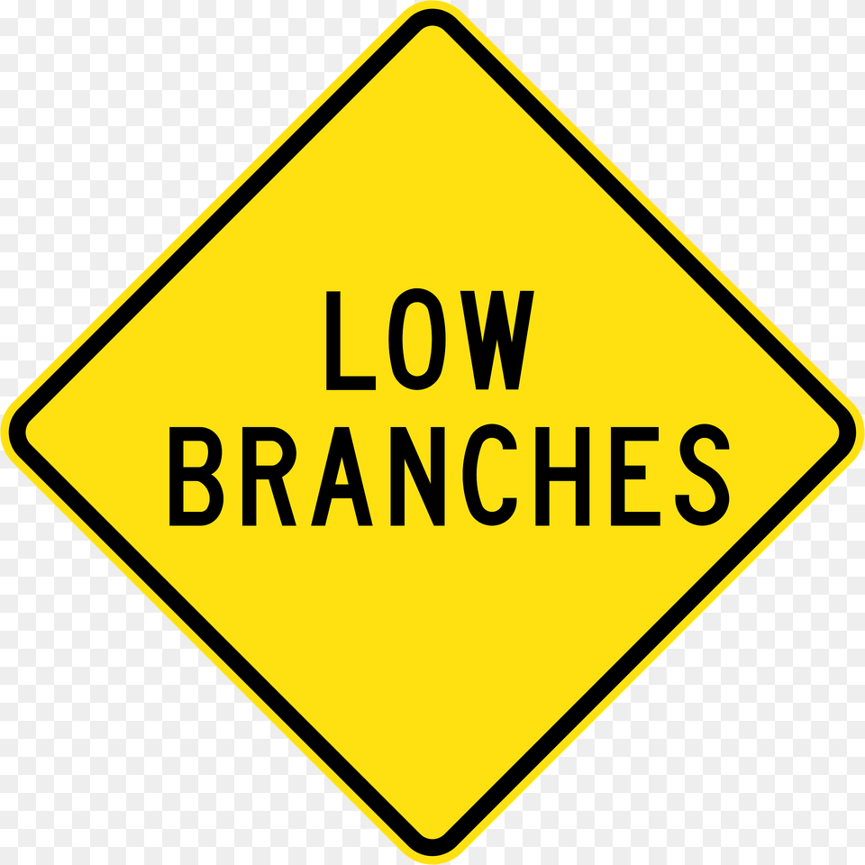 Sa74 Low Branches Used In South Australia Clipart, Sign, Symbol, Road Sign Free Png