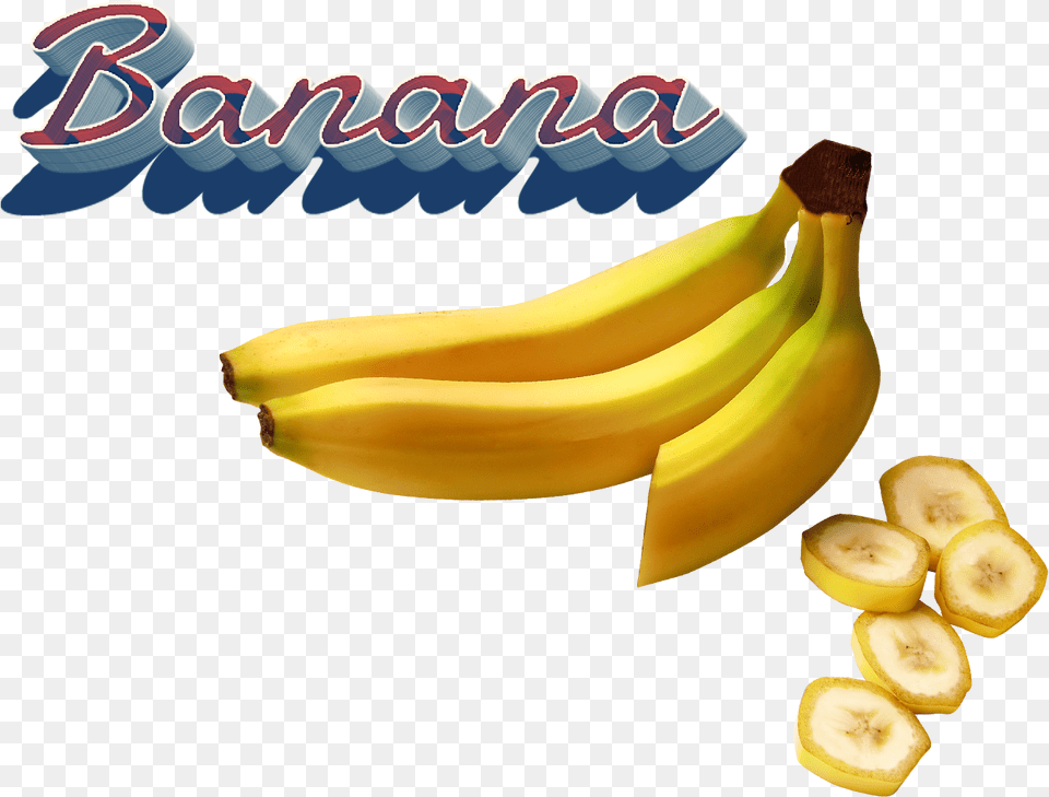 Saba Banana, Food, Fruit, Plant, Produce Free Png Download