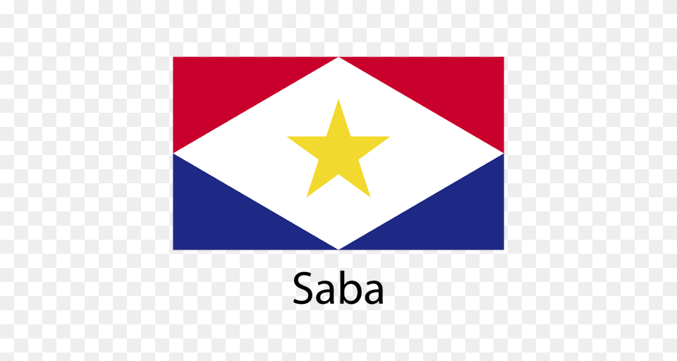 Saba National Flag, Star Symbol, Symbol Free Png
