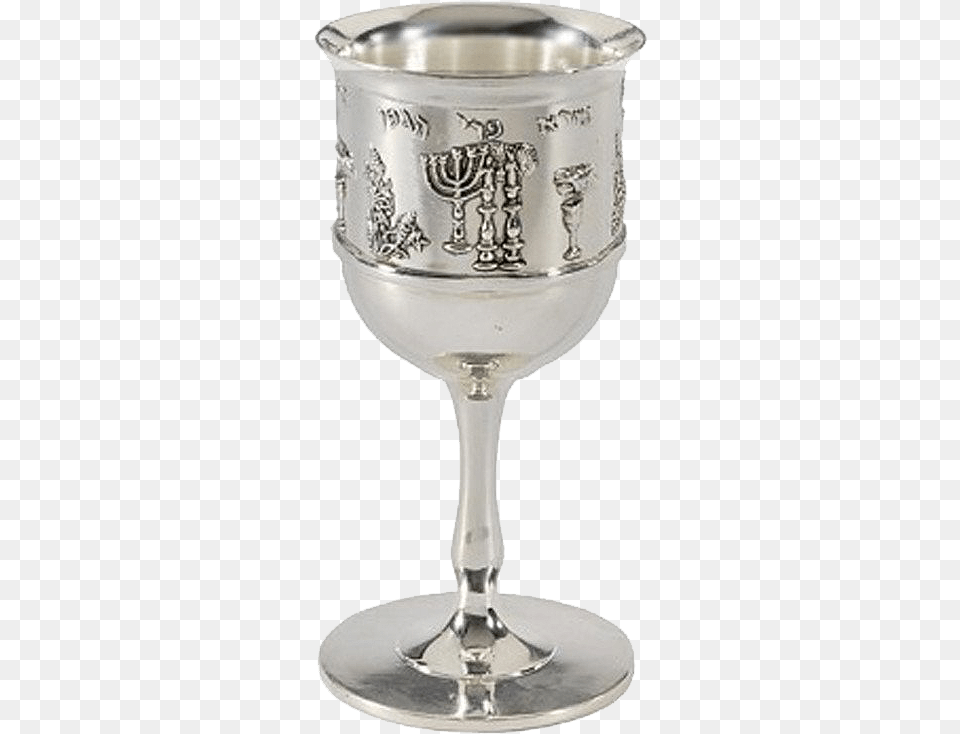 Sabbath Symbols Champagne Stemware, Glass, Goblet, Silver Free Transparent Png
