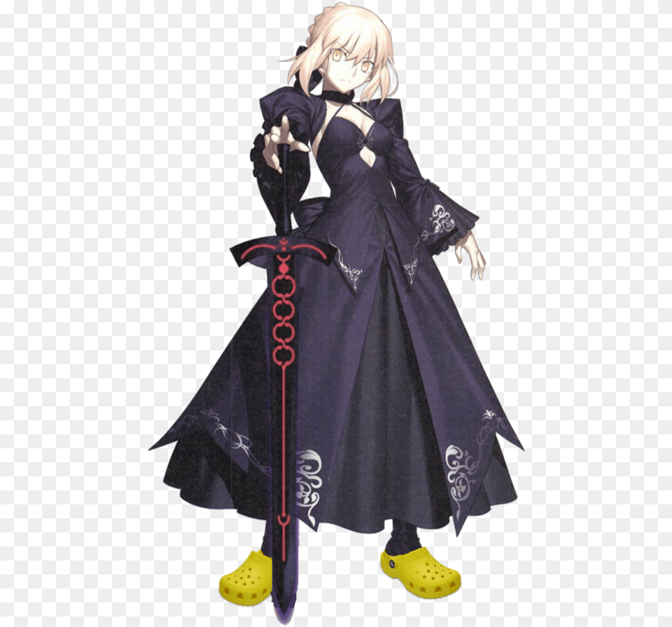 Saber Alter Says Followed Excalibur Fate Grand Order, Book, Publication, Sword, Person Free Transparent Png