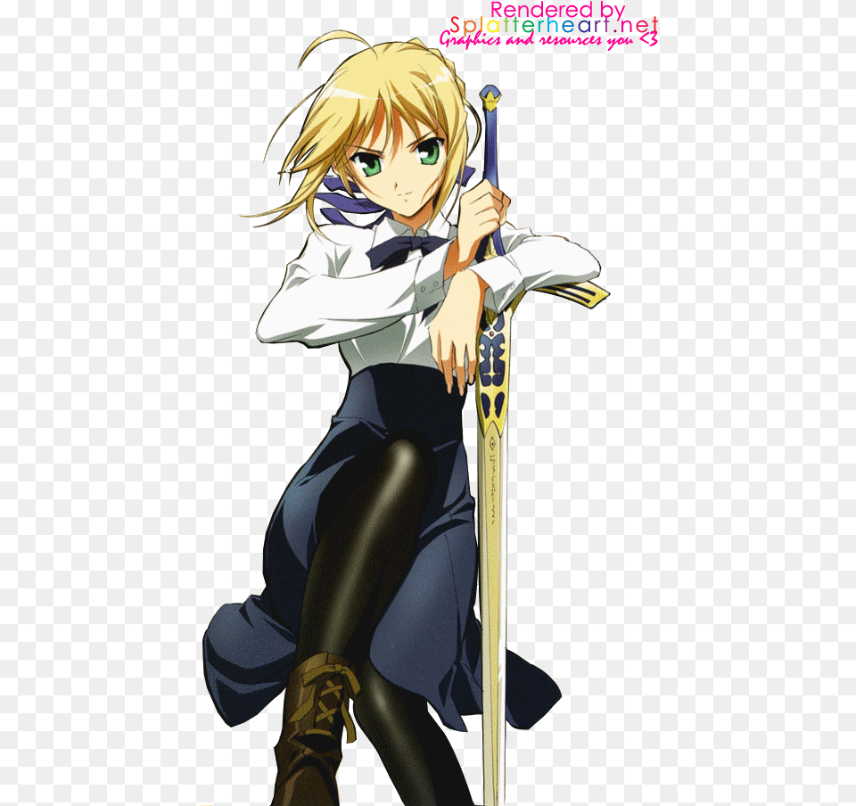 Saber King Arthur Fate, Adult, Publication, Person, Manga Png Image